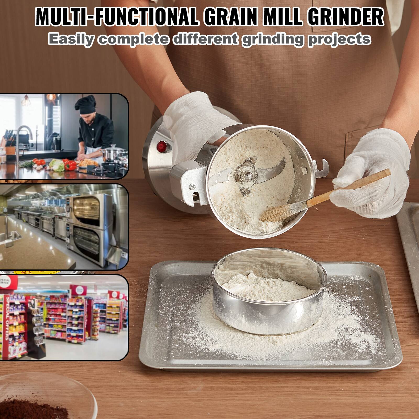 MULTI-FUNCTIONAL GRAIN MILL GRINDER  
Easily complete different grinding projects