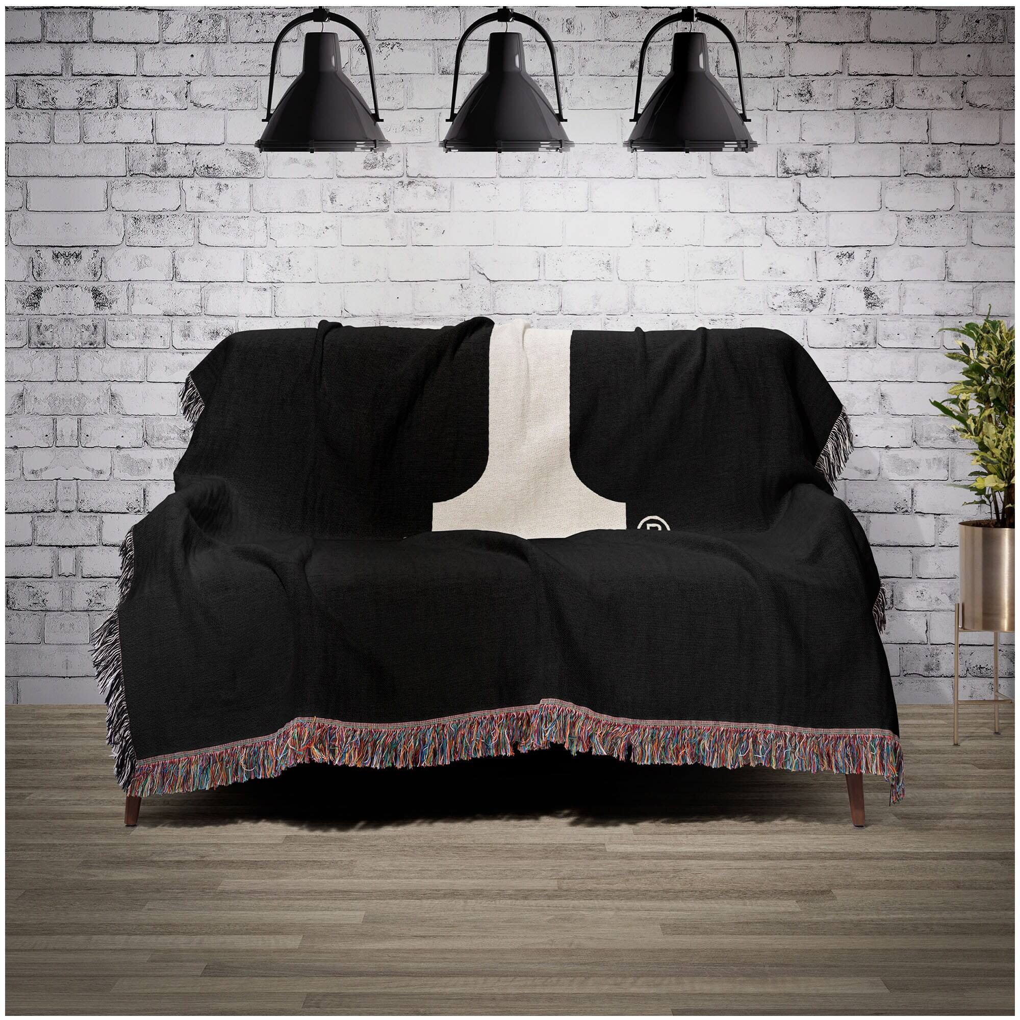 Alt View 1. Chad & Jake - Tennessee Volunteers Woven Blanket - Black.