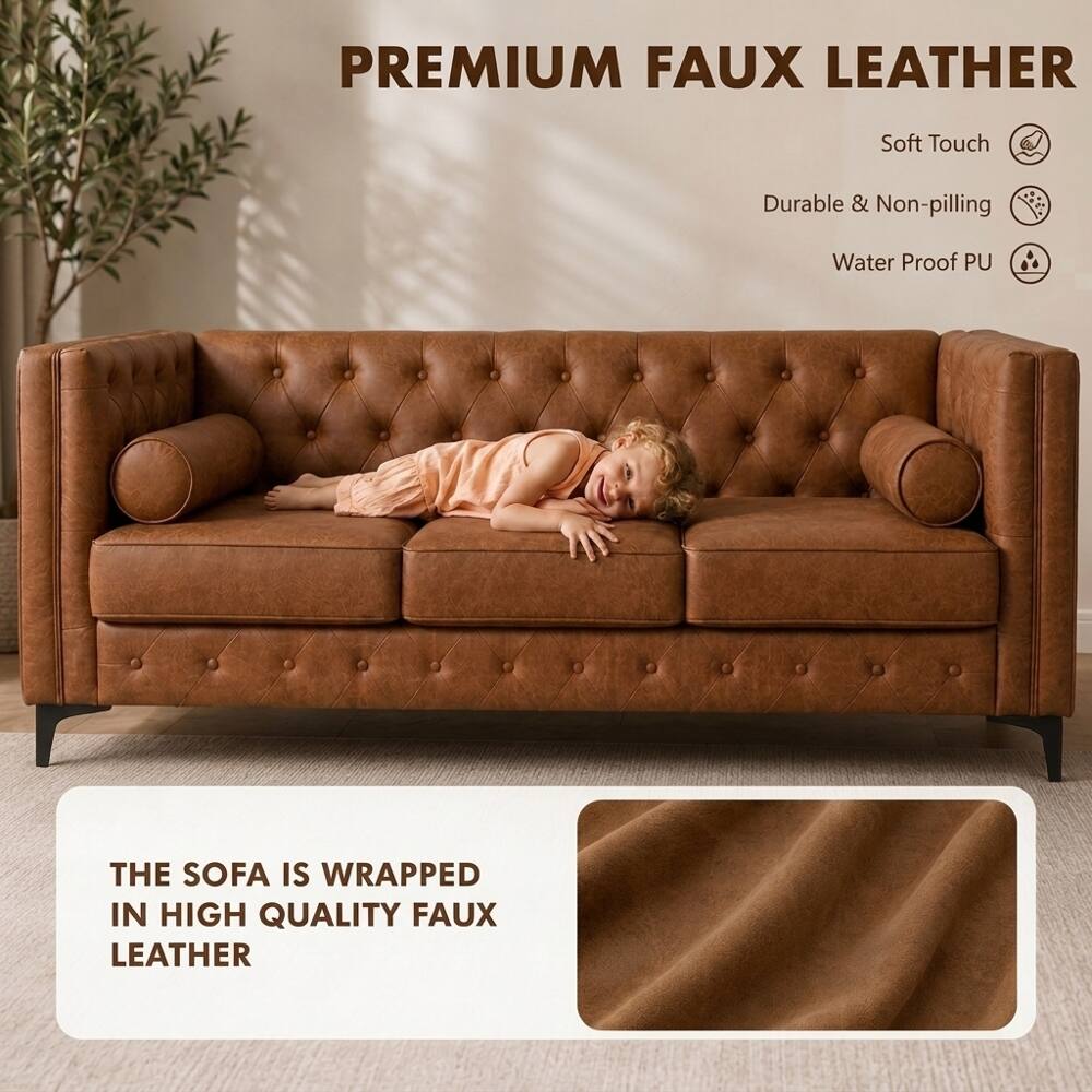PREMIUM FAUX LEATHER

Soft Touch
Durable & Non-pilling
Water Proof PU

THE SOFA IS WRAPPED IN HIGH QUALITY FAUX LEATHER