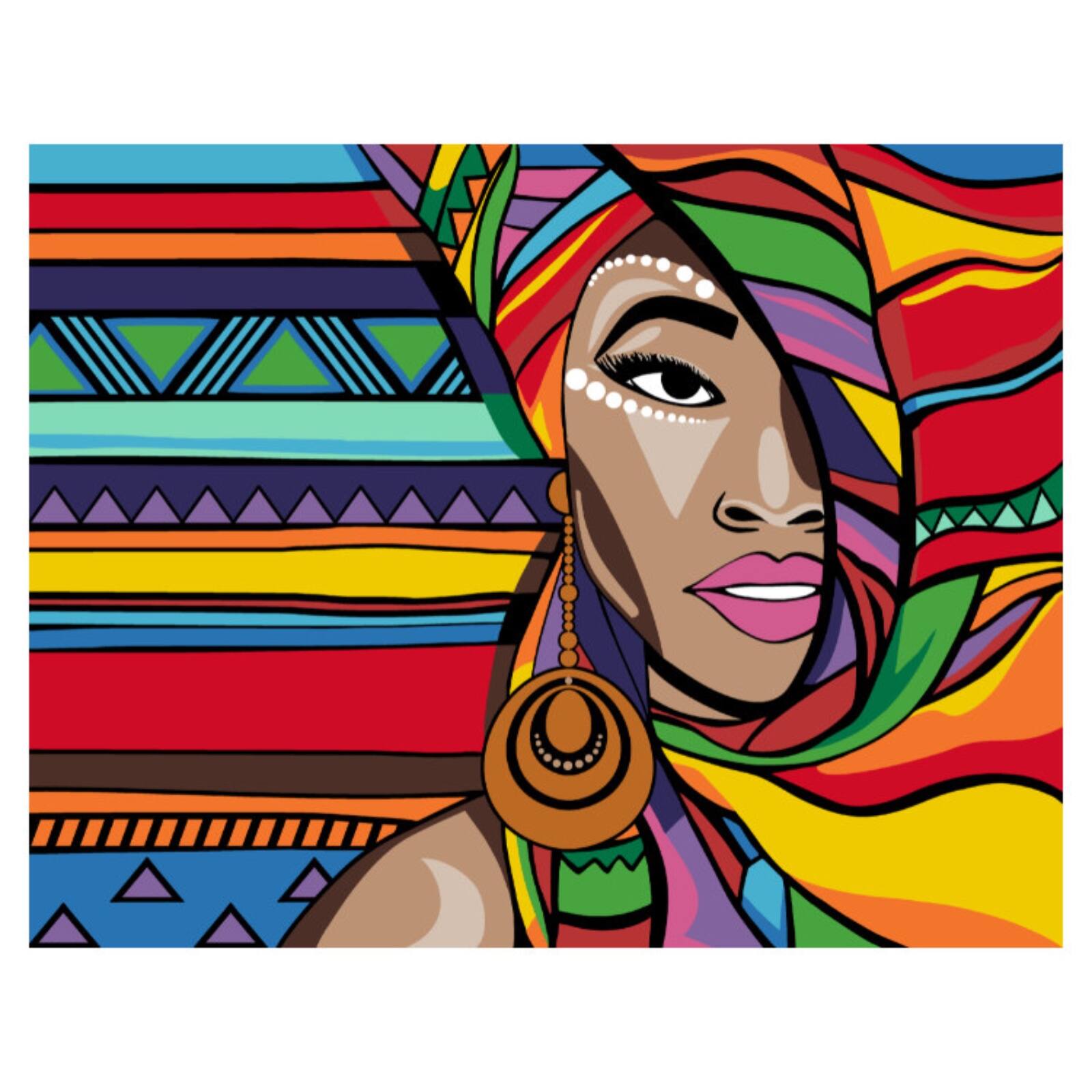 Angle. Artwille - Artwille Paint By Number Kit Ethnic.