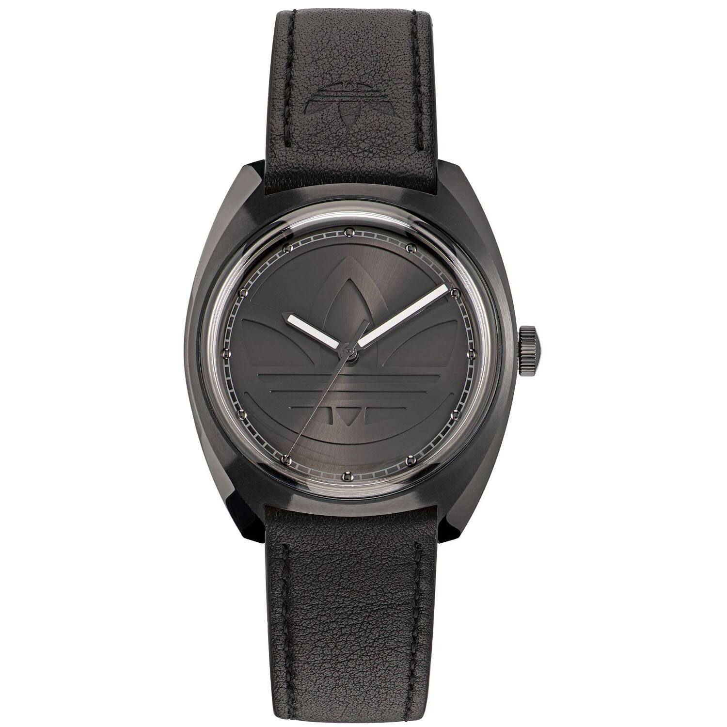Front. adidas - Adidas Men's Originals Fashion Edition One Black Dial Watch - AOFH22514 - Black.