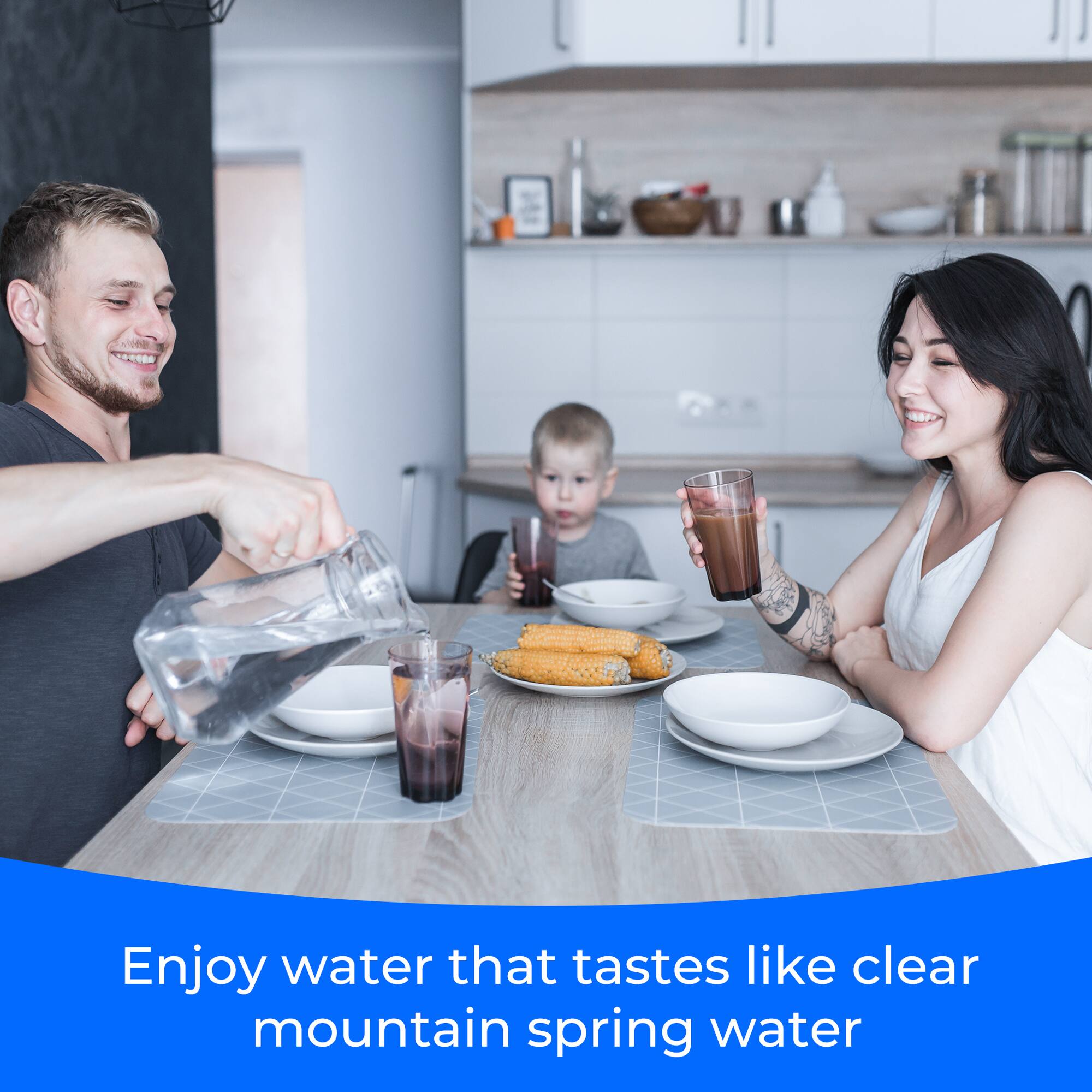 Enjoy water that tastes like clear mountain spring water.