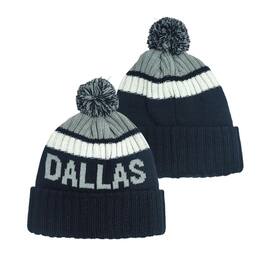 Stylel Star - Football City Beanie 2025 Fashion Knit Pom-pom Hat Soft Headwear Cuffed Winter Sport Fans Gift For Men Women - Dallas