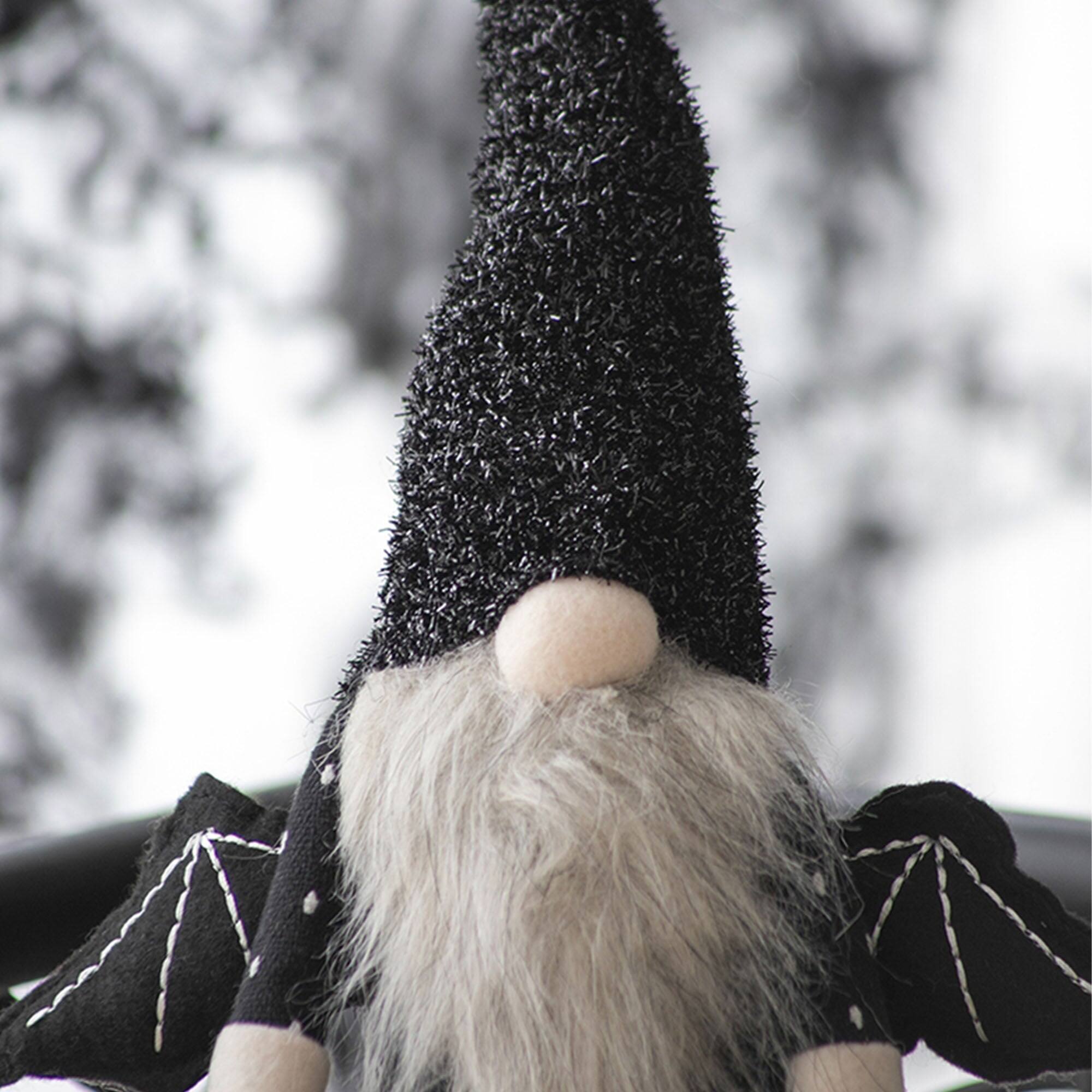 Alt View 2. Boyel Living - Indoor Holiday Fantasy Figure Halloween Black Winged Gnome Decor - Black,White.
