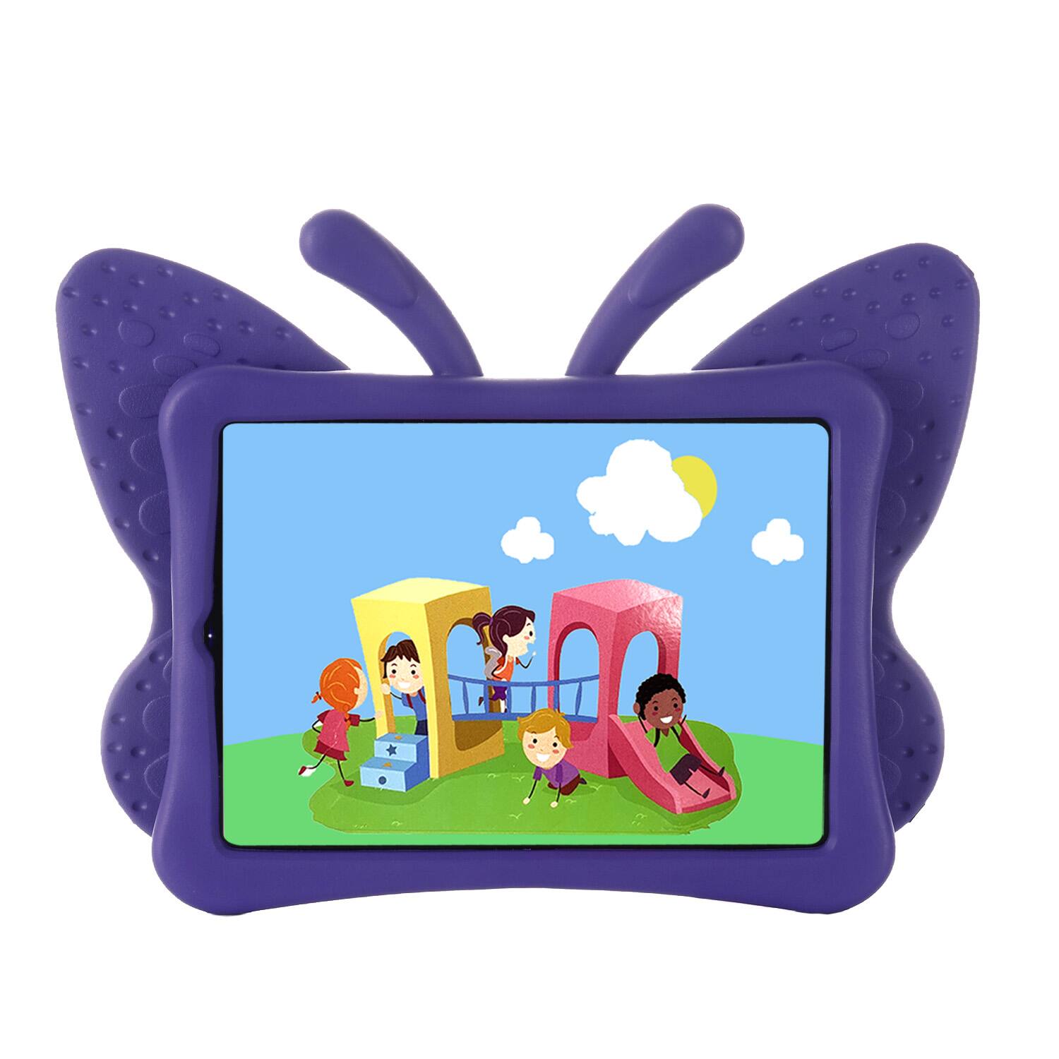 Alt View 2. Dteck - For Universal 8-inch Tablet Kid Case Butterfly Kickstand Light EVA Full Body Drop Protective Cover - Purple.