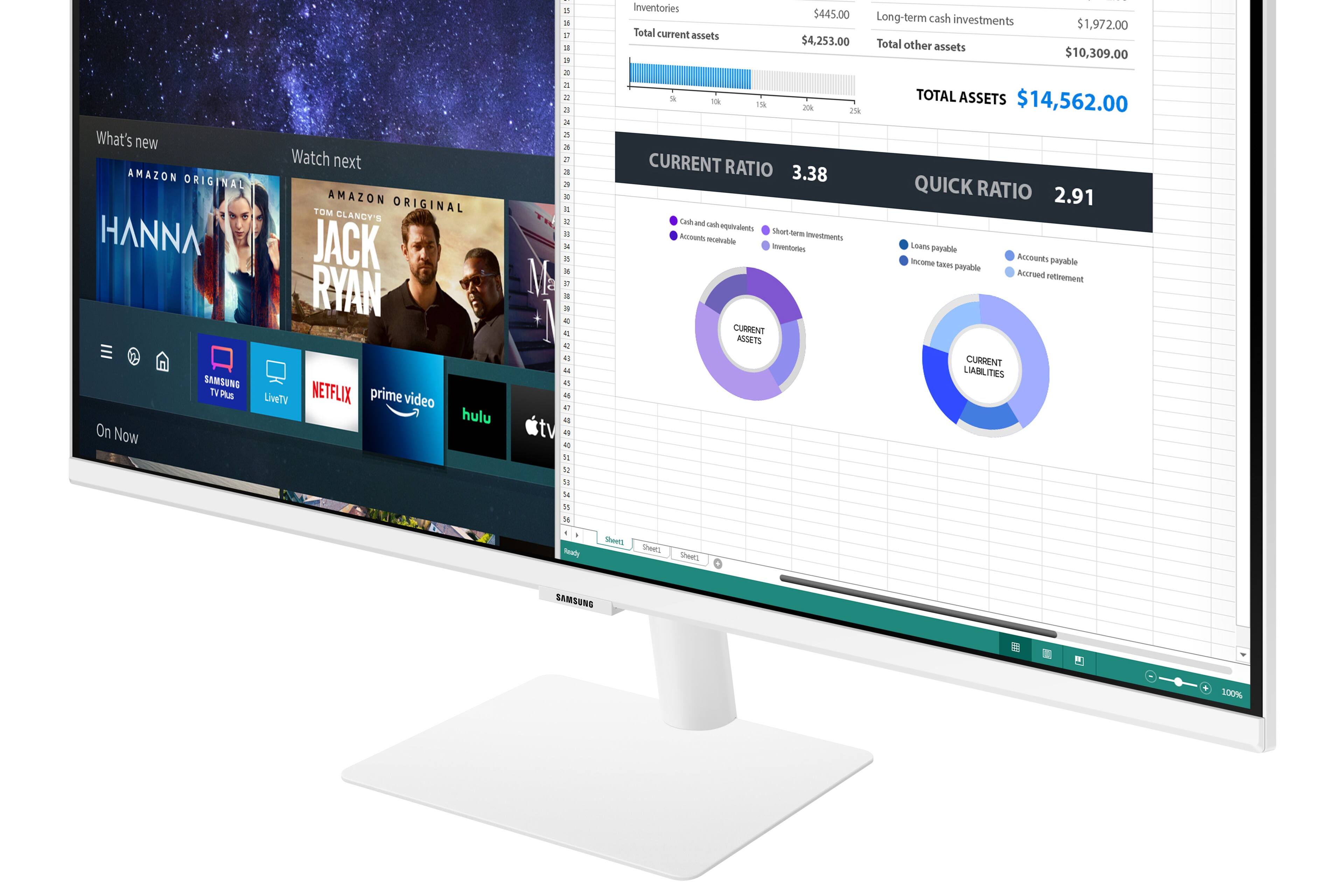 Alt View 17. Samsung - AM500 Series 27" LED FHD Smart Tizen Monitor - White.