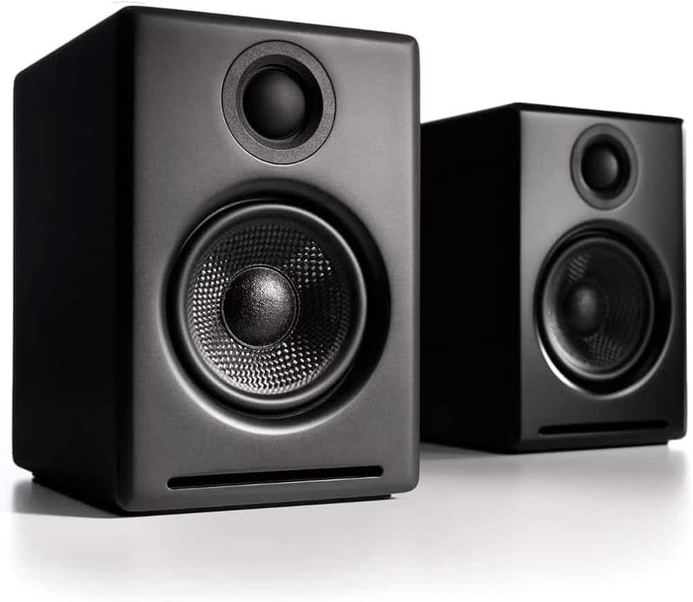 Front. Audioengine - A2+ Next Gen Home Music System w/ Bluetooth aptX-HD - Black.