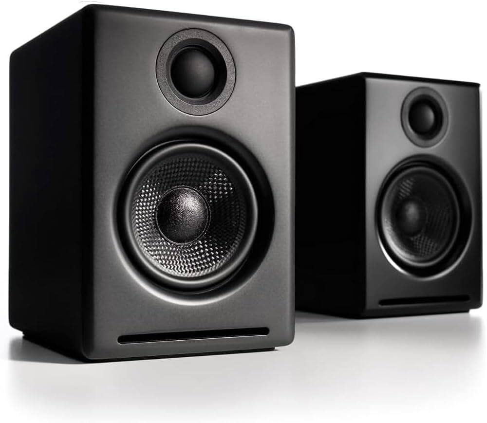 Front. Audioengine - A2+ Next Gen Home Music System w/ Bluetooth aptX-HD - Black.