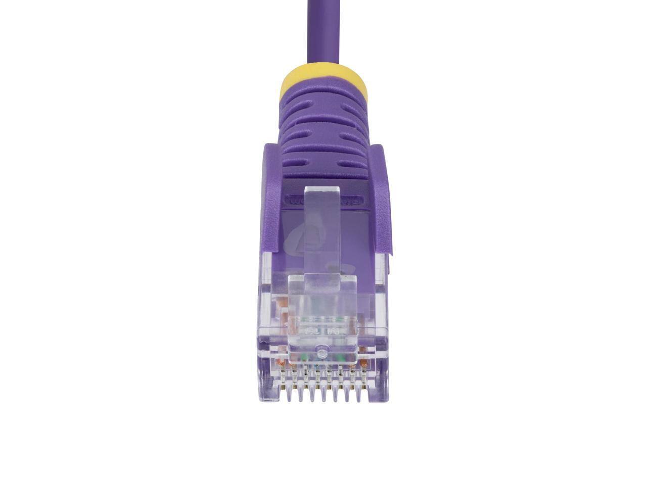 Alt View 7. StarTech.com - StarTech1ft Purple Slim CAT6 Ethernet Cable Model N6PAT1PLS.