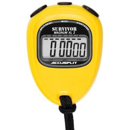 Accusplit - Survivor 2 Professional Stopwatch with Magnum XL Display | Cumulative Split Timing with Split Release Action - Yellow