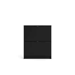 Tvilum - Bright 2 Drawer Shoe Cabinet Matte - Black