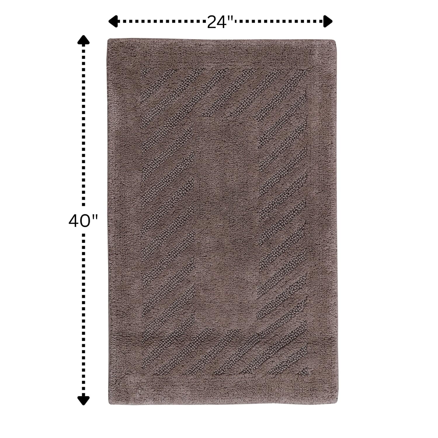 Knightsbridge Diagonal Racetrack Reversible Bath Rug - Thumbnail 2