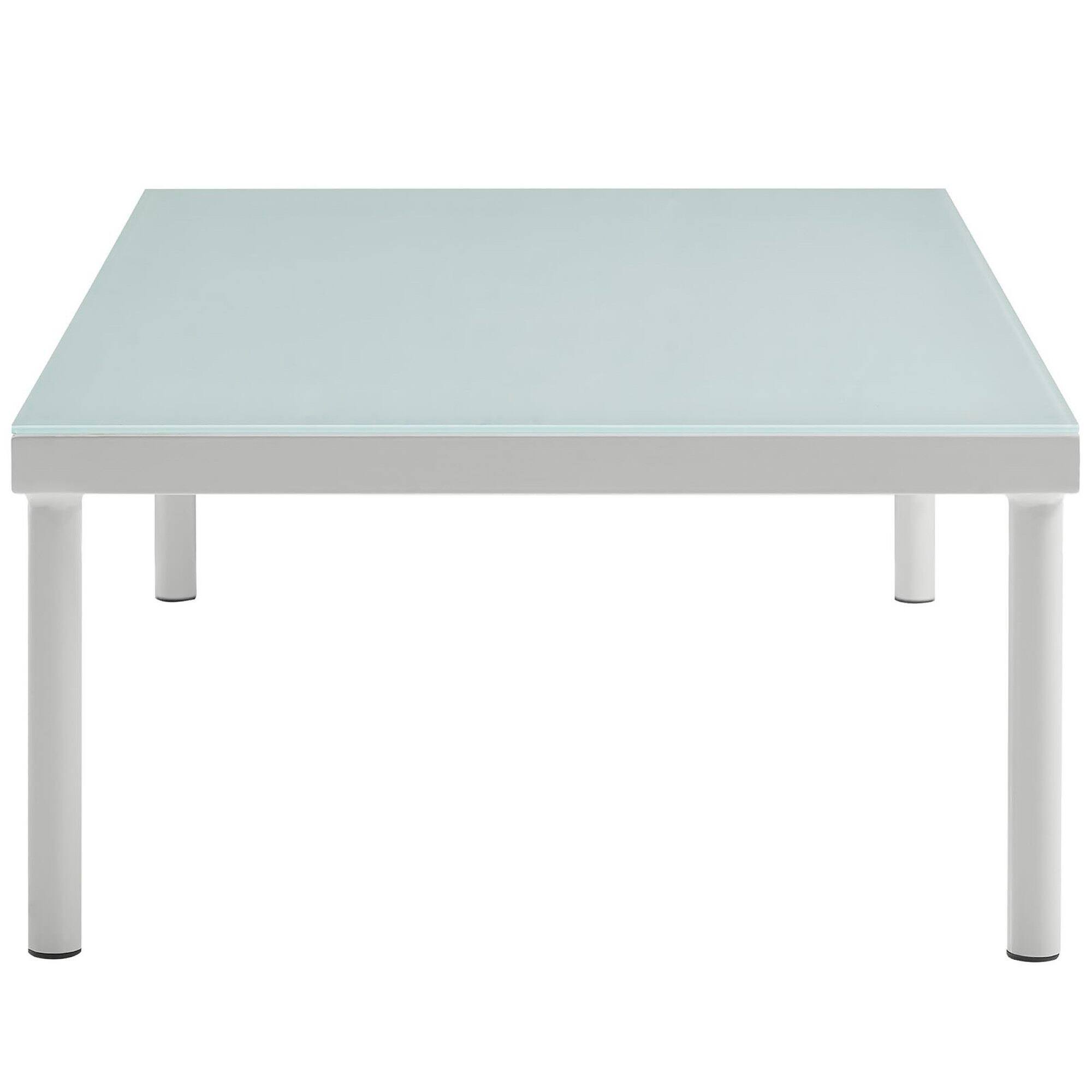 Left. Modway - Harmony Outdoor Patio Aluminum Coffee Table by Modway - White.
