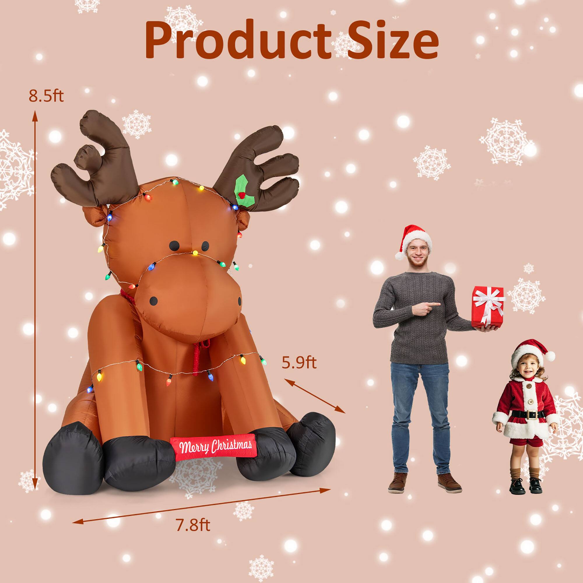Product Size

8.5ft  
5.9ft  
7.8ft  

Merry Christmas