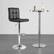 Alt View 3. Costway - Costway Adjustable Swivel Bar Stool Counter Height Bar Chair PU Leather w/ Back - Black.