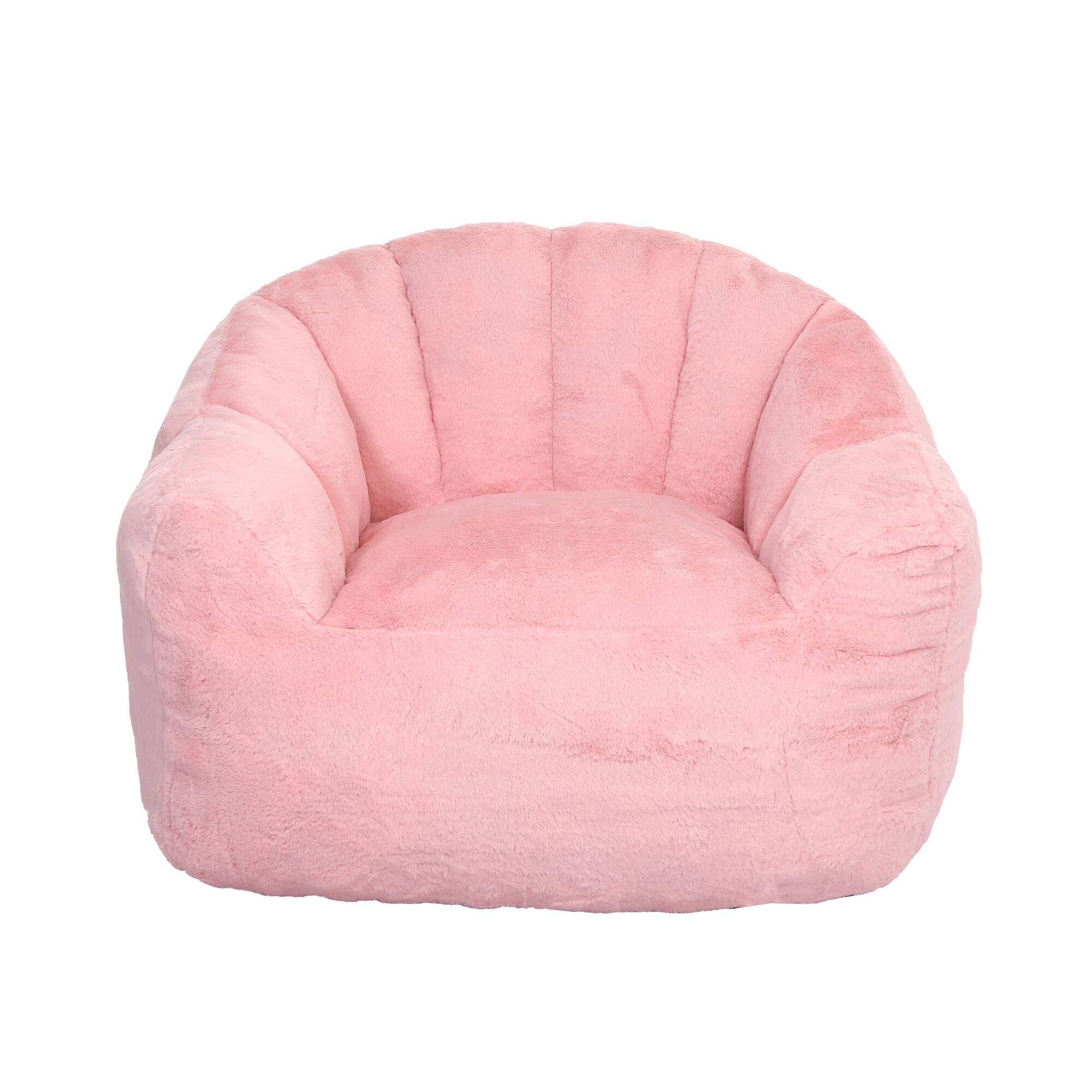 Alt View 5. GOODSILO - Bean Bag Sofa Chair with Armrests - Stuffed High-Density Foam, Lazy Comfy Chair for Adults & Kids - Pink.