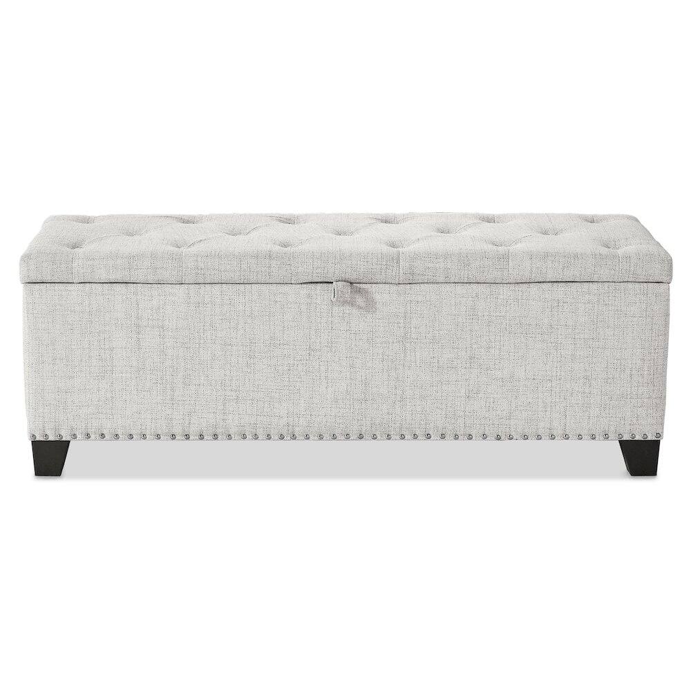 Alt View 2. Furniture of America - Furniture of America Ullan Storage Bench - Beige.