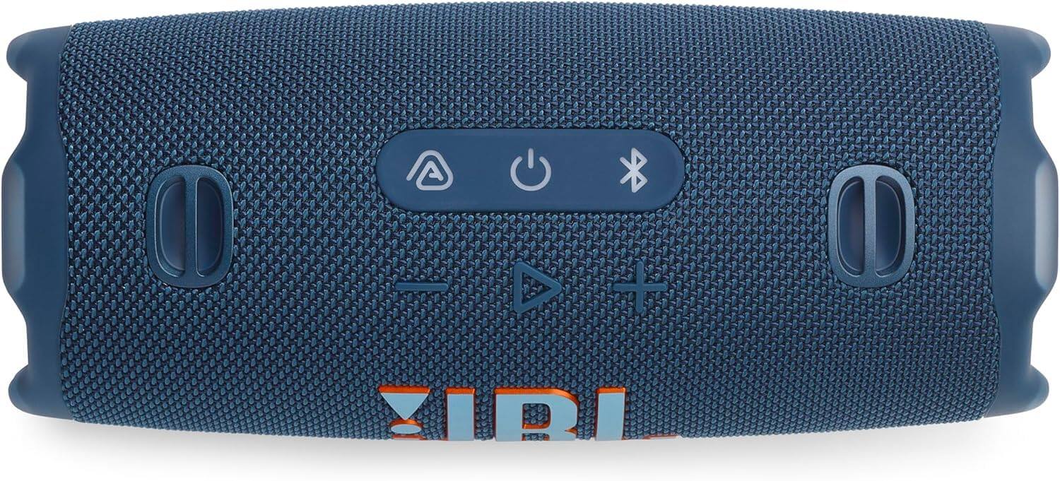 Alt View 1. JBL - Charge 6 Portable Waterproof Bluetooth Speaker with Carrying Case - Blue.