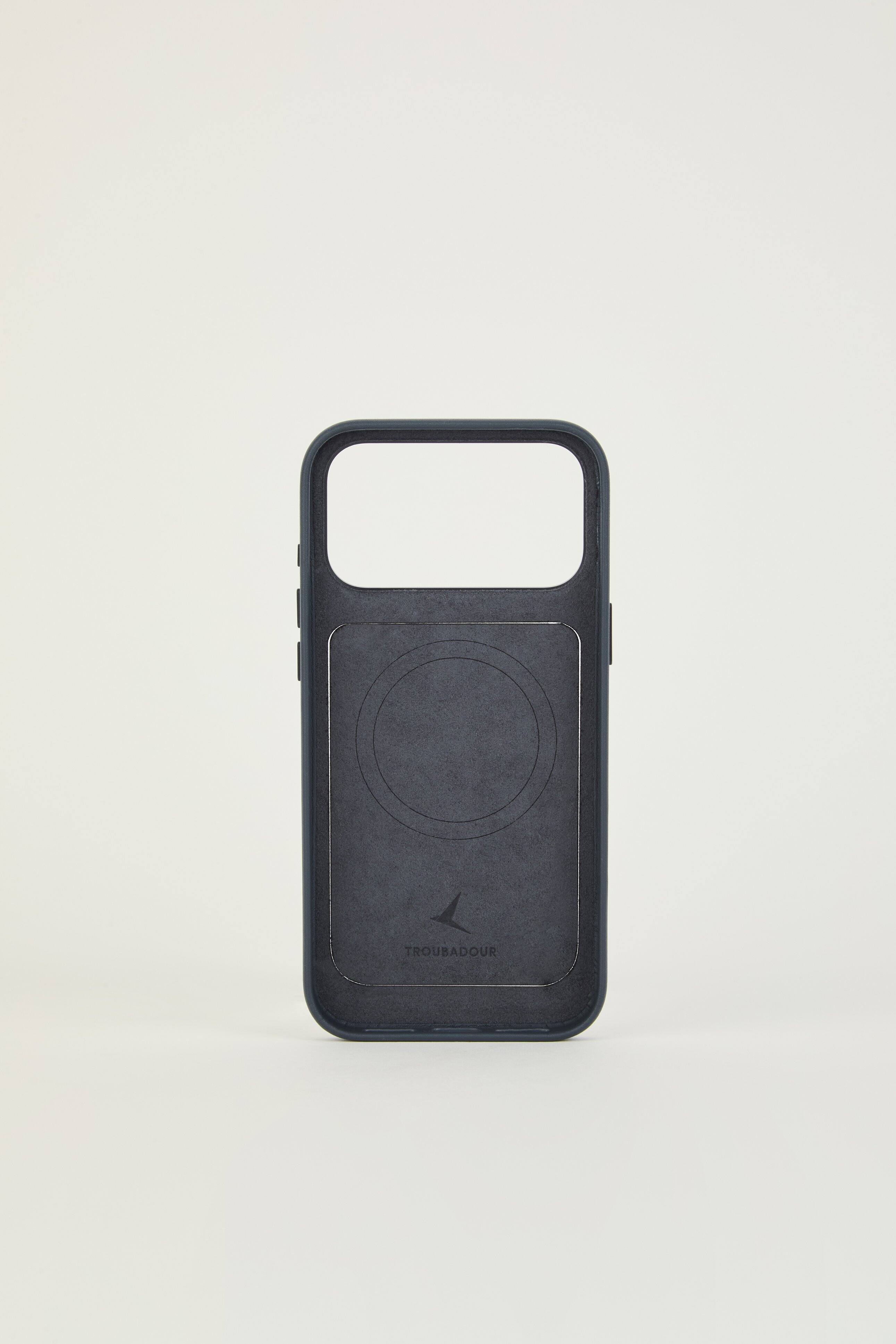Left. Troubadour - iPhone 18 Pro Max Modular Leather Case - Basalt.