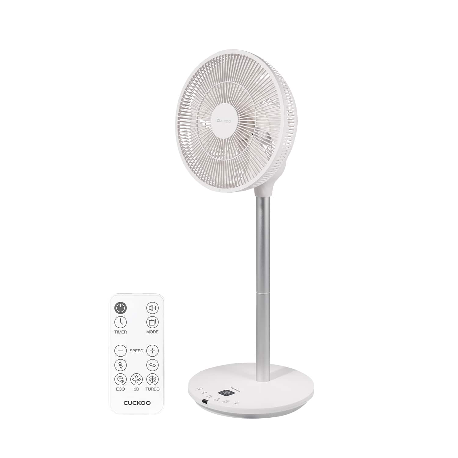 CUCKOO ELECTRONICS - Cuckoo True 360-Degree Rotation Fan 12 Speeds, 4 Wind Modes, 10 Operating Modes, Quiet BLDC Motor CF-AC1410WH - White
