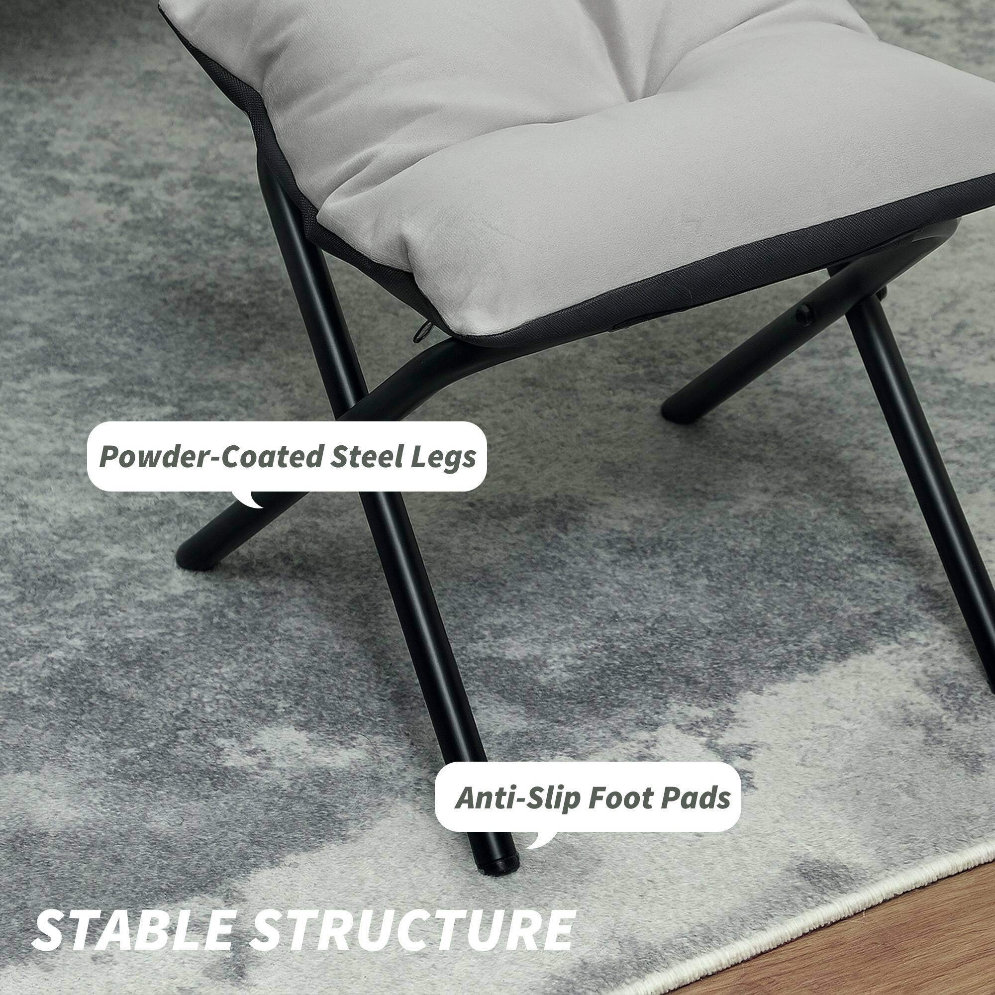 Powder-Coated Steel Legs, Anti-Slip Foot Pads, Stable Structure