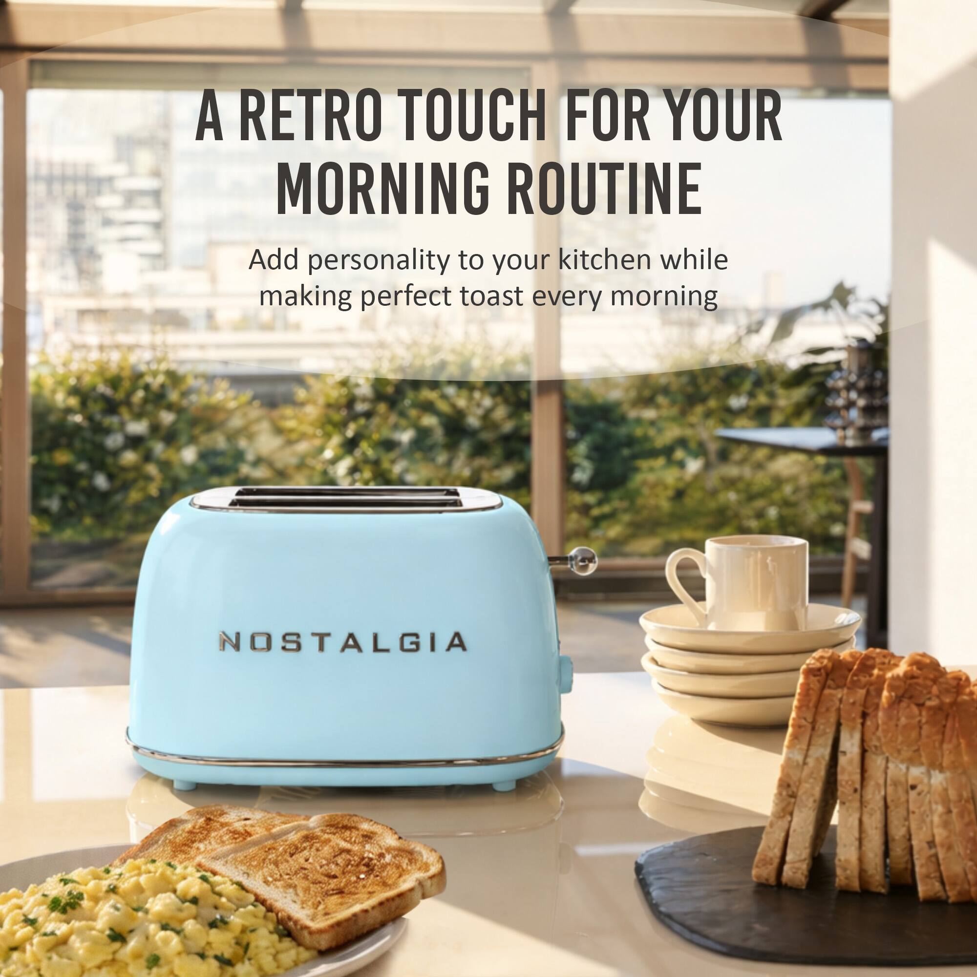 A RETRO TOUCH FOR YOUR MORNING ROUTINE

Add personality to your kitchen while making perfect toast every morning

NOSTALGIA