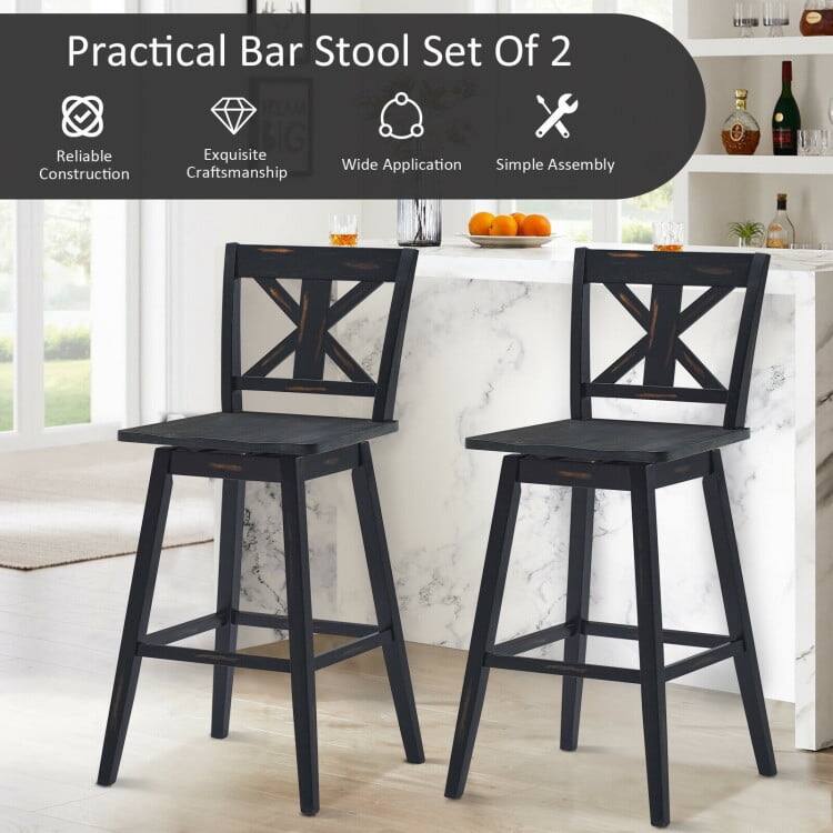 Practical Bar Stool Set Of 2  
Reliable Construction  
Exquisite Craftsmanship  
Wide Application  
Simple Assembly