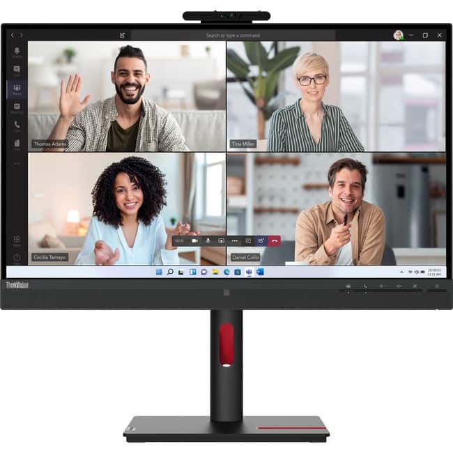 Lenovo - ThinkVision T27hv-30 27" Class Webcam WQHD LED Monitor - 16:9 - 27" Viewable - In-plane Switching - Raven Black