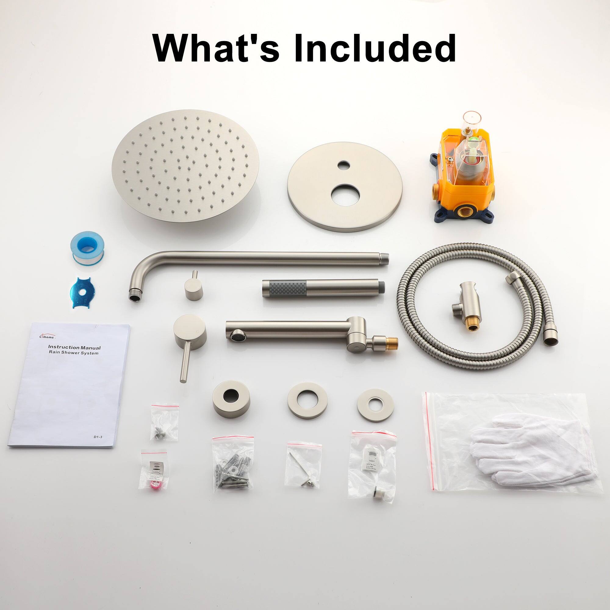 What's Included - Instruction Manual Rain Shower System