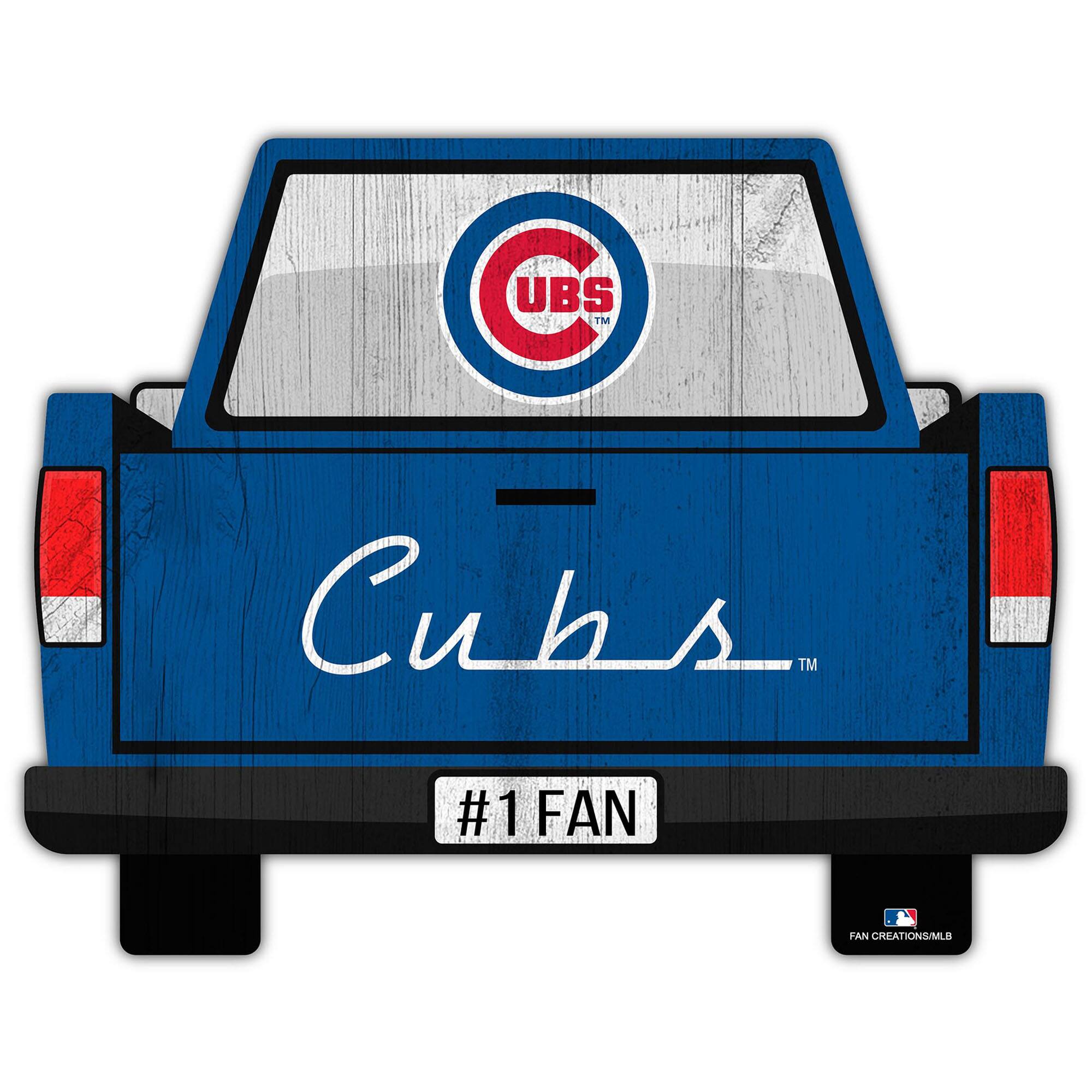 Chicago Cubs 12'' x 12'' Truck Back D-cor