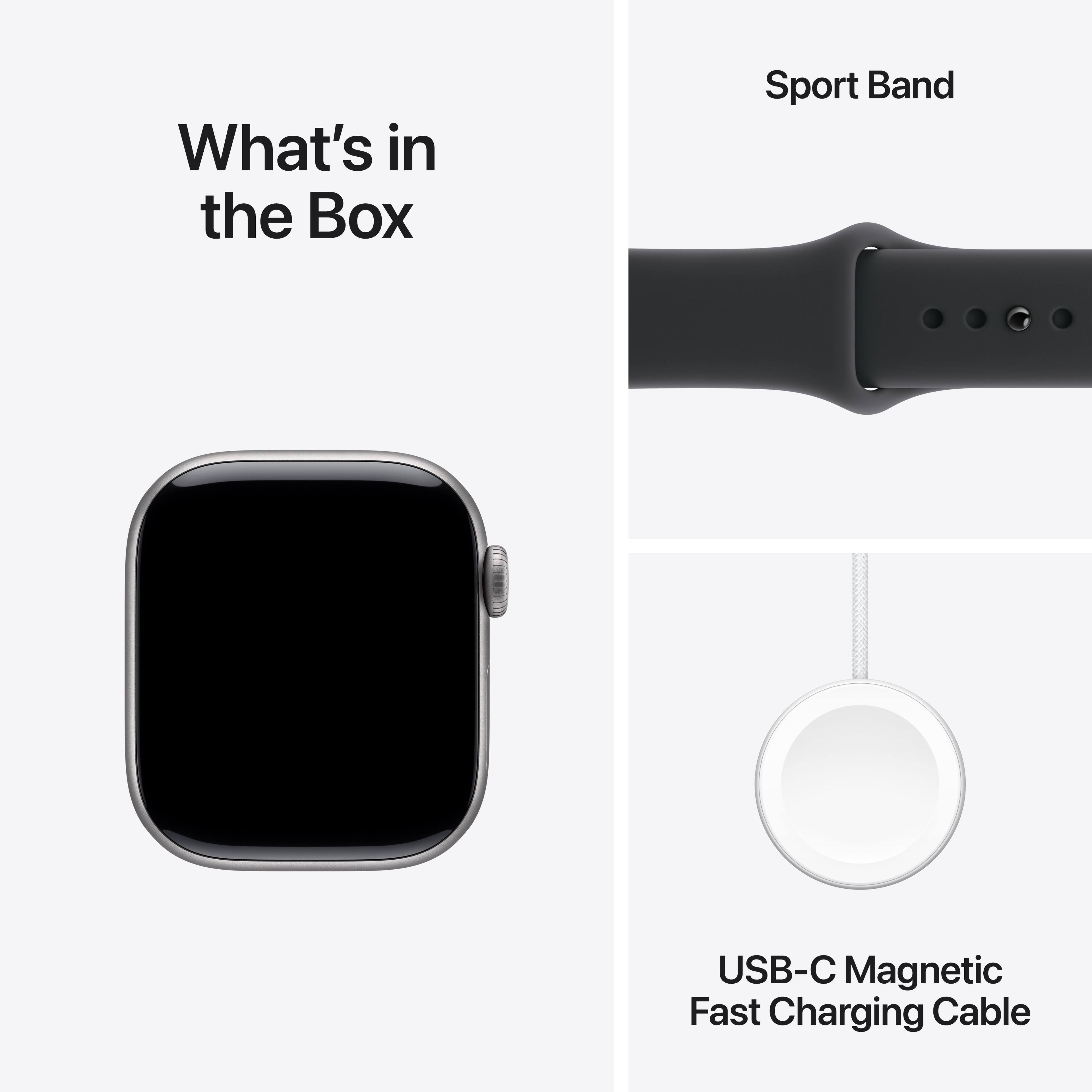 What's in the Box

Sport Band

USB-C Magnetic Fast Charging Cable