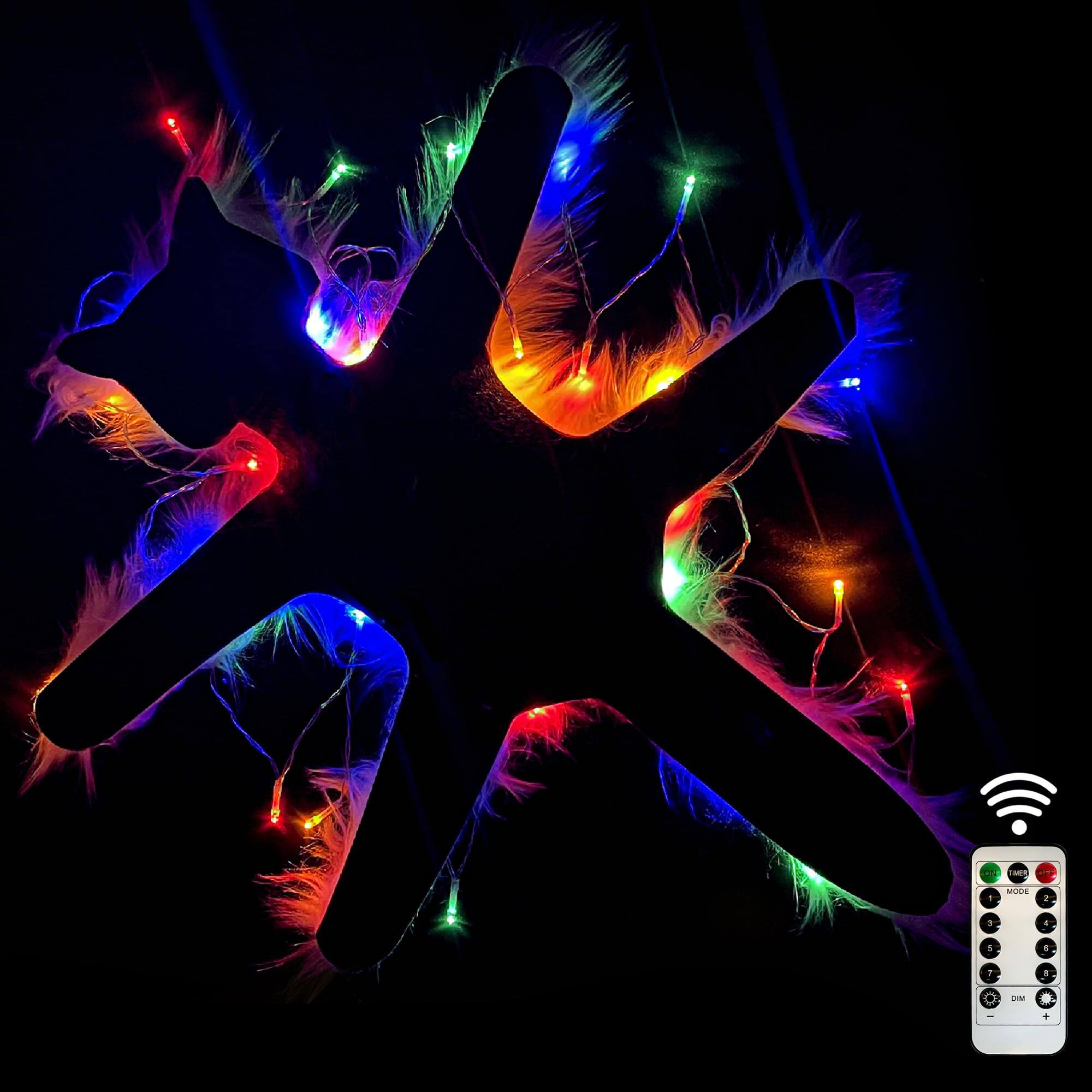 Front. Stylel Star - Light Fried Cat Rug Christmas Vacation Decoration Village Gifts Funny Always Flashing Decor Warm Lights High Quality ... - Colored Lights - Usb.