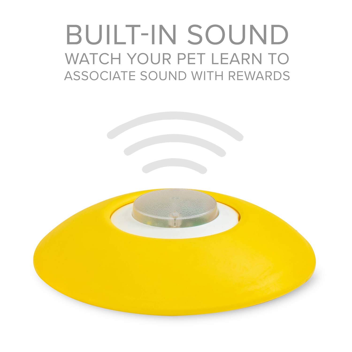 BUILT-IN SOUND
WATCH YOUR PET LEARN TO ASSOCIATE SOUND WITH REWARDS