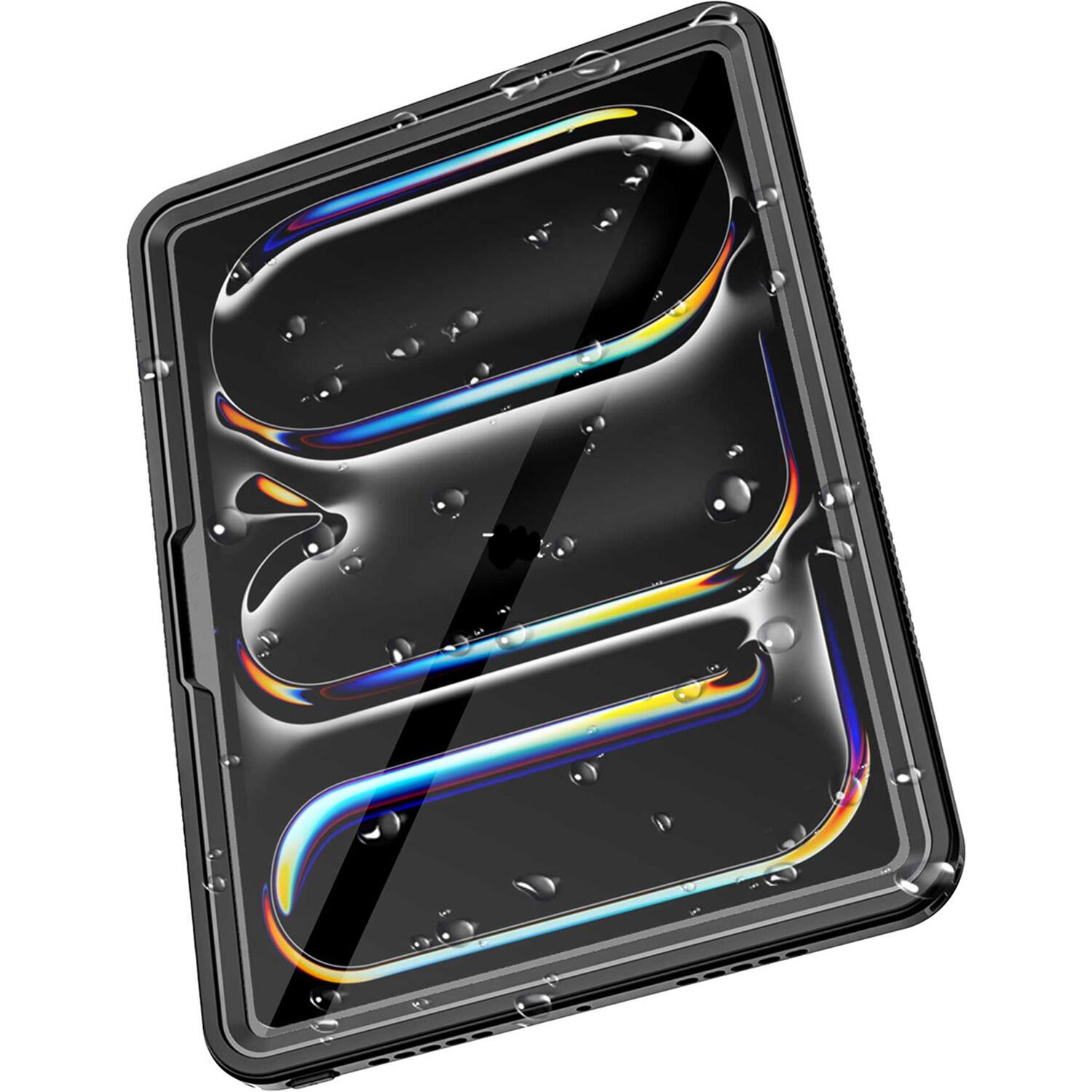 Alt View 13. SaharaCase - Oasis Series Water-Resistant Case for Apple iPad Pro (M4) 13" 2024 - Clear/Black.