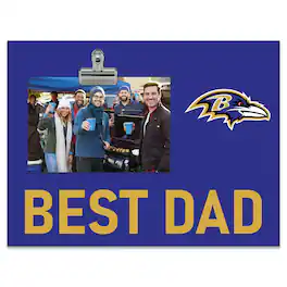 Fan Creations - Baltimore Ravens 8" x 10.5" Briteline Best Dad Clip Frame - Multicolor