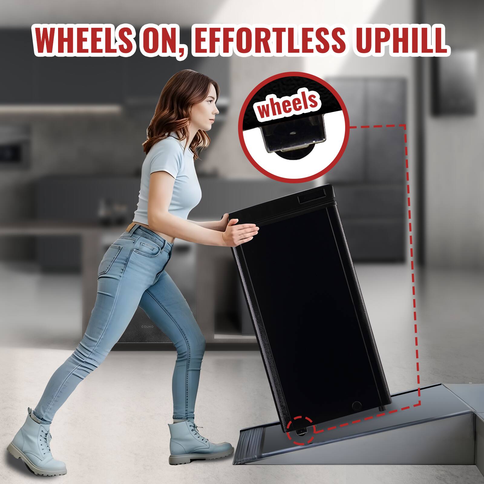 WHEELS ON, EFFORTLESS UPHILL

wheels