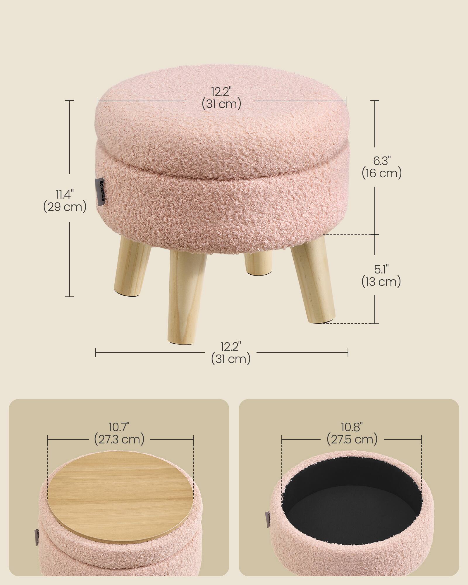 12.2" (31 cm)  
11.4" (29 cm)  
6.3" (16 cm)  
5.1" (13 cm)  
12.2" (31 cm)  
10.7" (27.3 cm)  
10.8" (27.5 cm)