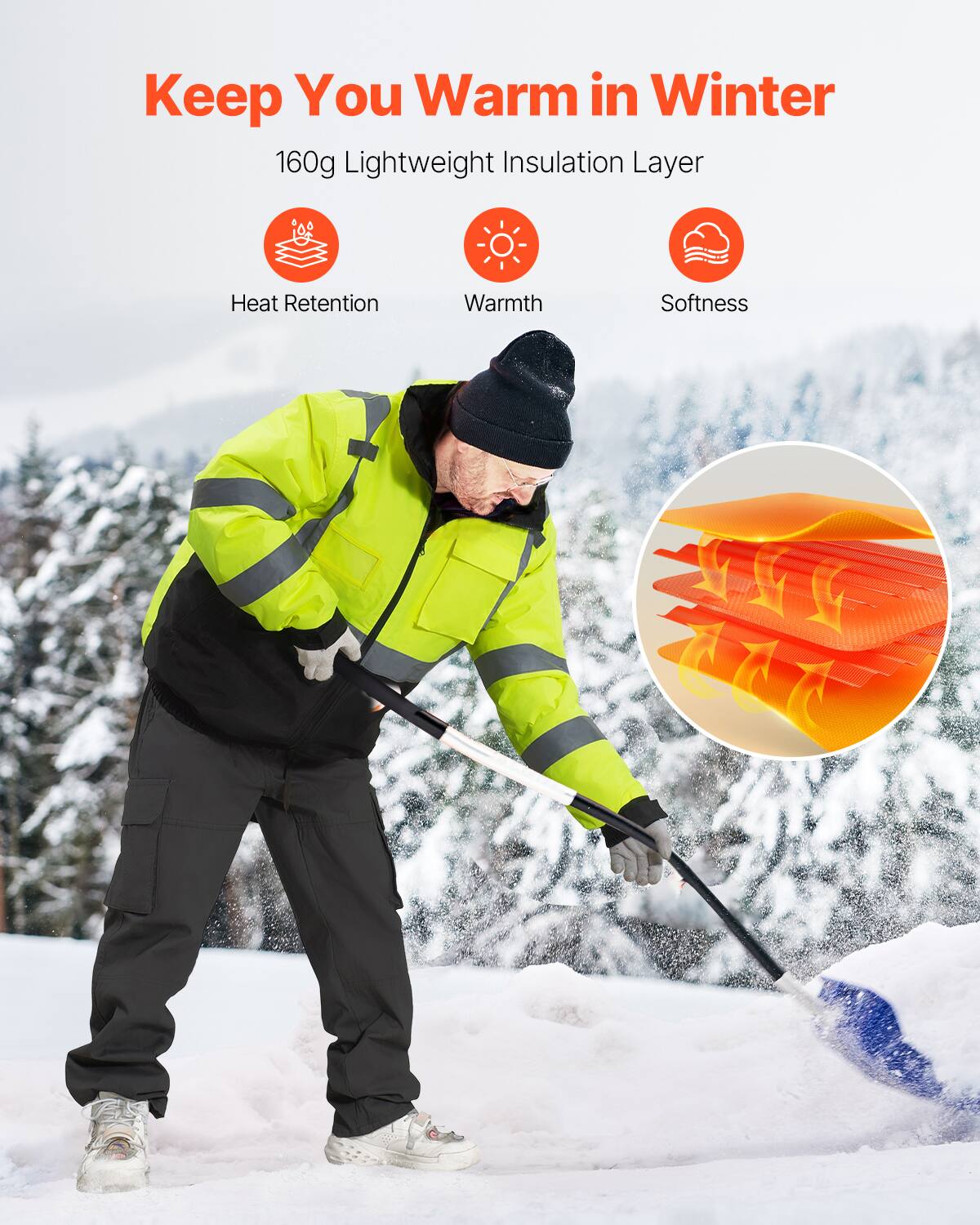 Keep You Warm in Winter

160g Lightweight Insulation Layer

- Heat Retention
- Warmth
- Softness