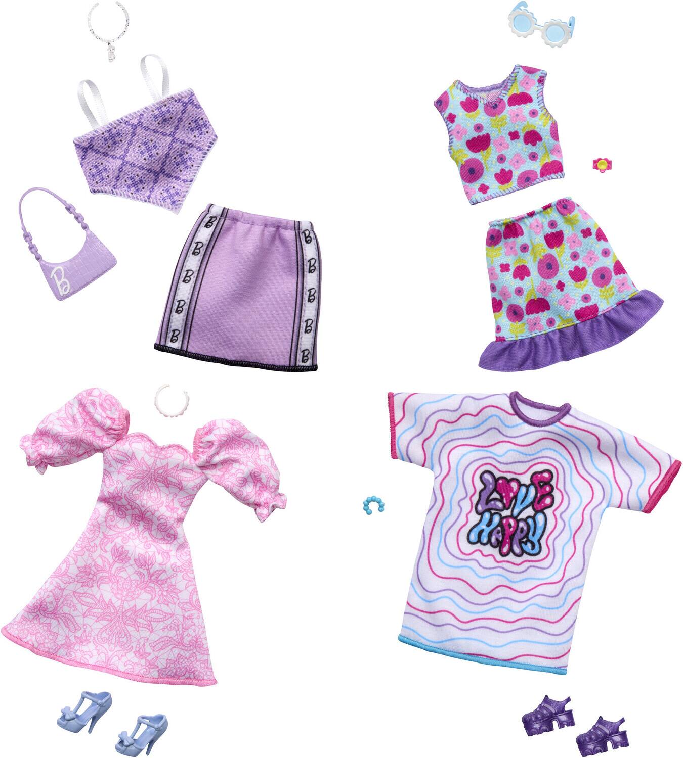 Alt View 3. Mattel - Mattel - Barbie Fashon Pack Complete Looks Pink Puffy Sleeve Dress Outfit   - COLLECTIBLES - Multicolor.