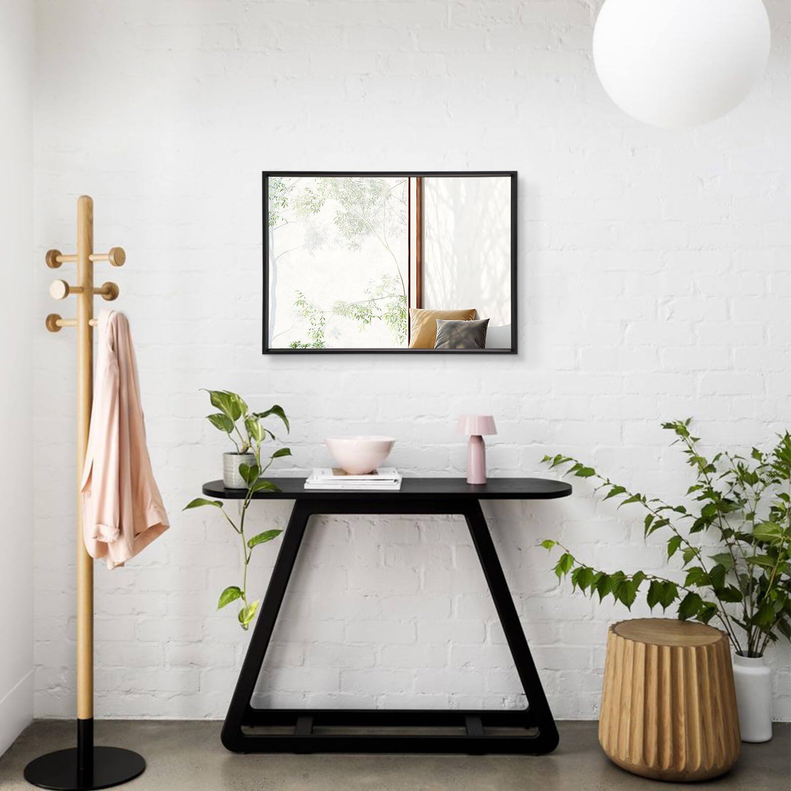 Alt View 3. Comfort Essence - Mirrors For Wall Rectangular Metal Framed Mirror Modern Decorative Entryway Bedroom Living Room Bathroom ... - Silver-16"L x 12"W.