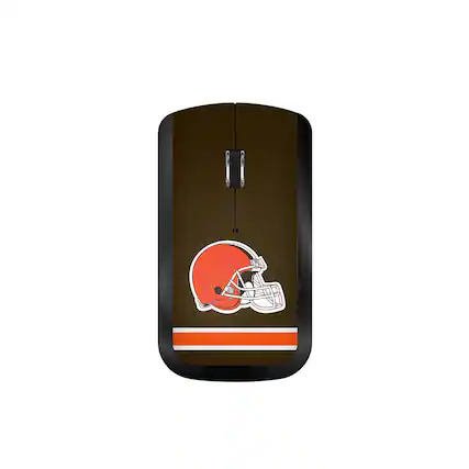 Front. Keyscaper - Cleveland Browns Stripe Wireless Mouse - Multicolor.