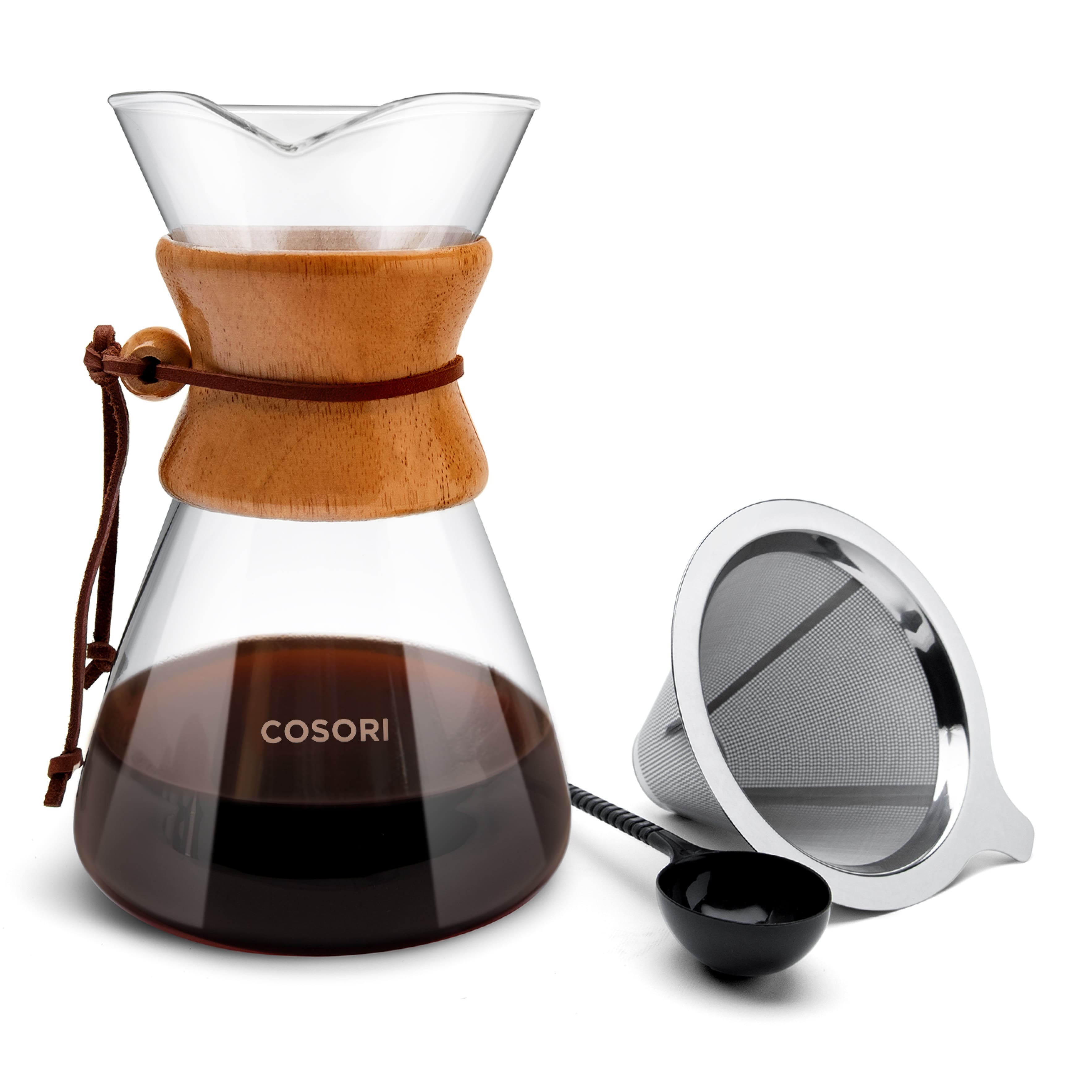 Front. Cosori - Cosori Original 8-Cup Pour-Over Coffee Maker - Clear.