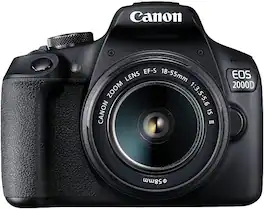 Canon - EOS 2000D DSLR Camera + 18-55mm III Kit (International Model) - Black