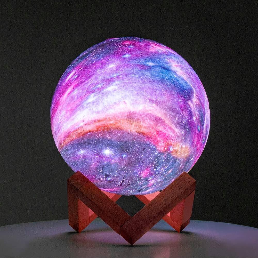 Front. RTMB - Moon Lamp 5.9", 16-Color LED, 3D Moon Night Light with Remote & Touch Control.