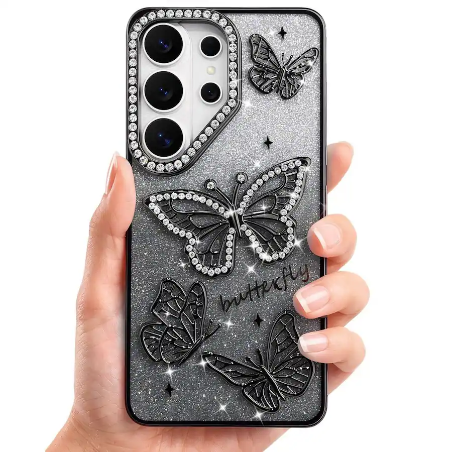 Galaxy Rhinestones UUCOVER Slim Clear Case for Samsung Galaxy S26 Ultra, 3D Bling ...