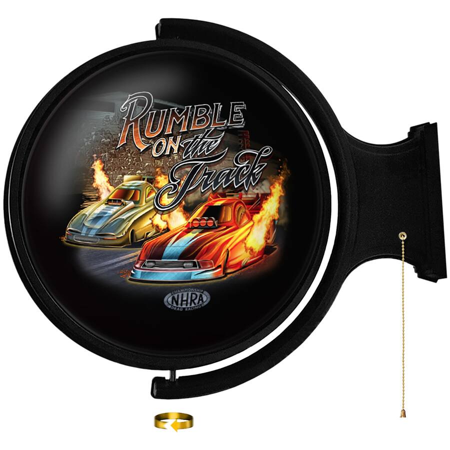 Max Rumble Signs The Fan Brand NHRA Rumble on the Track 21'' x 23'' Rotating Lighted ...