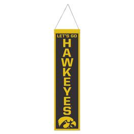 WinCraft - Iowa Hawkeyes 8" x 32" Slogan Wool Banner - Multicolor