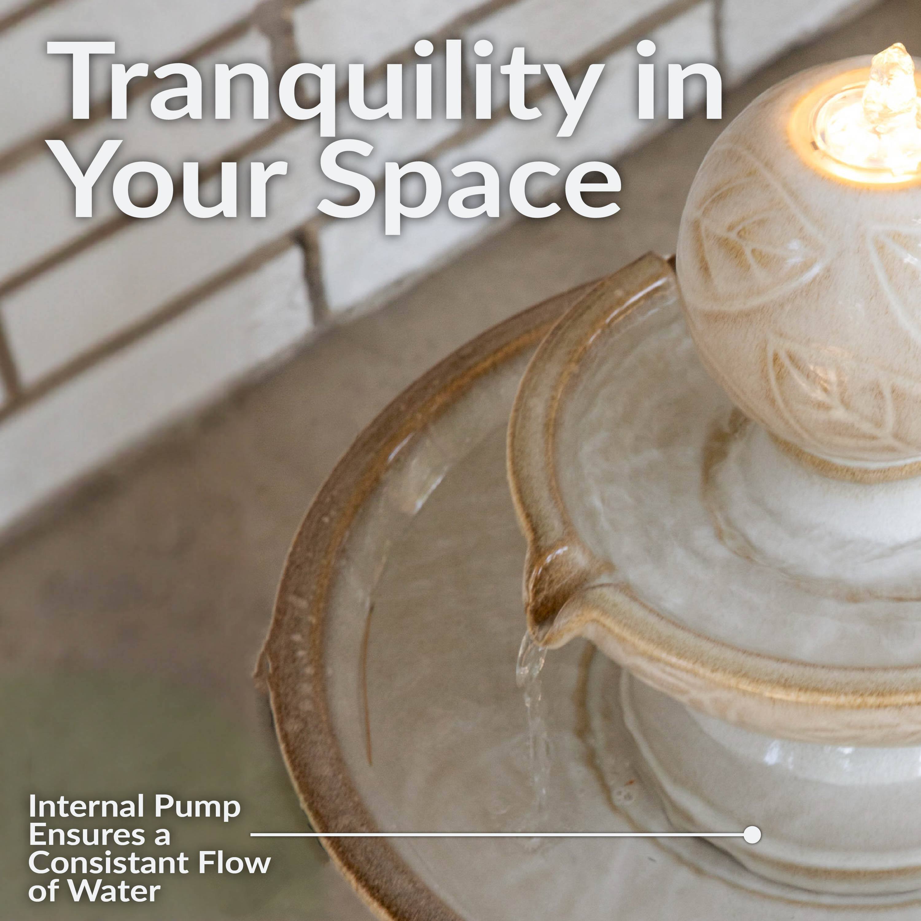 Tranquility in Your Space

Internal Pump Ensures a Consistent Flow of Water