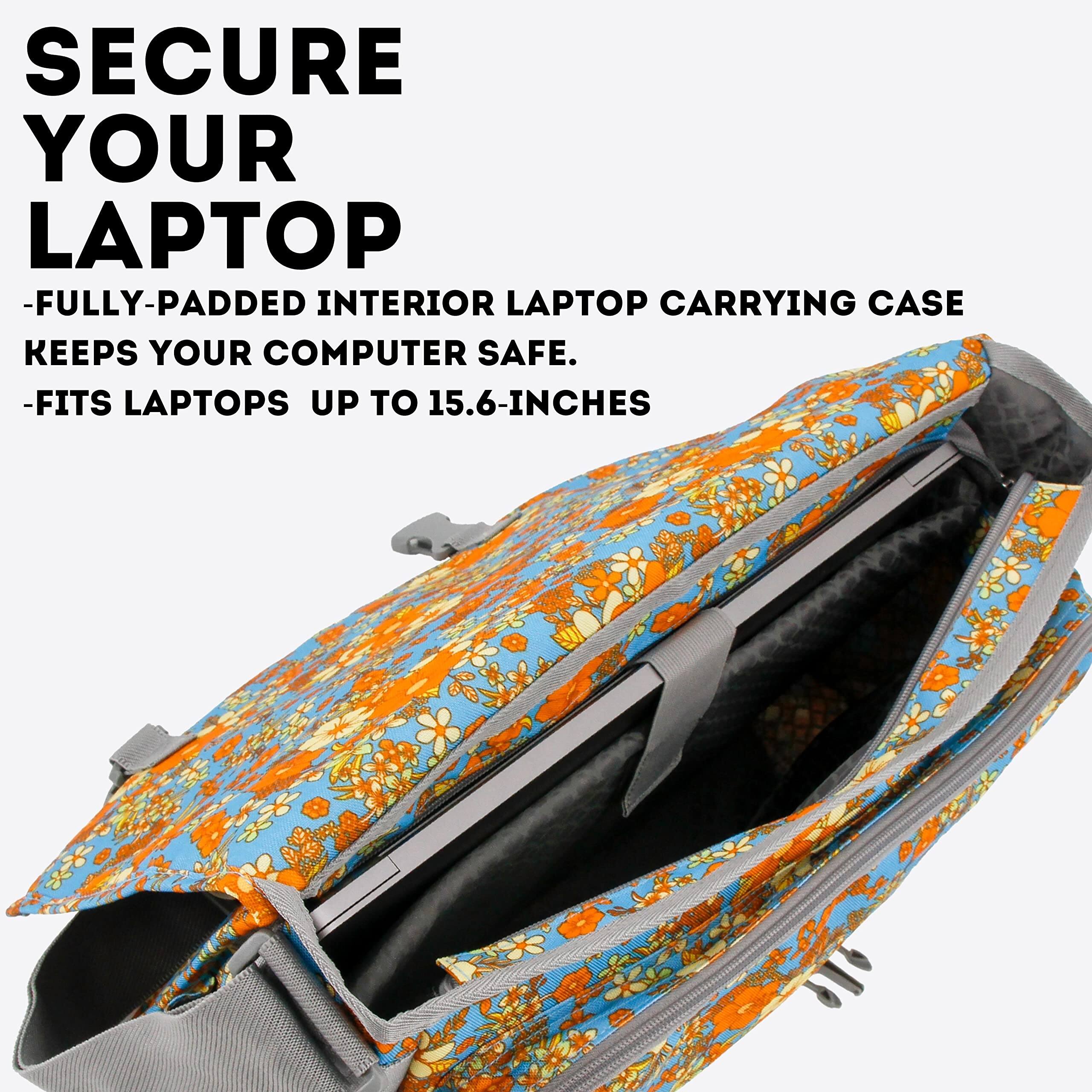SECURE YOUR LAPTOP

- FULLY-PADDDED INTERIOR LAPTOP CARRYING CASE KEEPS YOUR COMPUTER SAFE.
- FITS LAPTOPS UP TO 15.6-INCHES