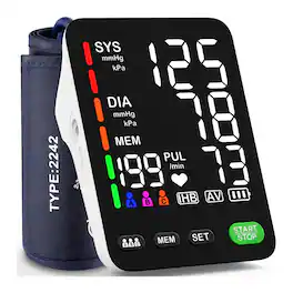 Dazzed Corner - Automatic Upper Arm Blood Pressure Monitor, 3 User Modes, 199 Memories - White